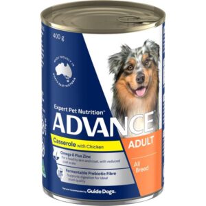 ADVANCE ADULT ALL BREED CHICKEN CASSEROLE CASE OF 12 WET DOG FOOD 400G