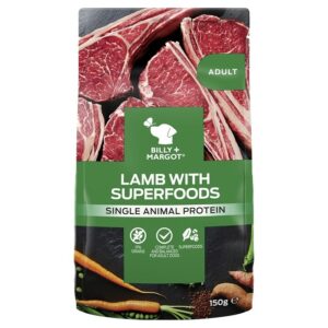 BILLY MARGOT LAMB RECIPE WITH SUPERFOODS ADULT WET DOG FOOD POUCH 15OG