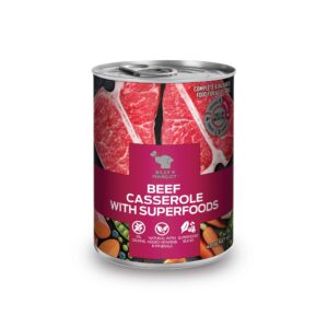 BILLY MARGOT BEEF CASSEROLE RECIPE WITH SUPERFOODS ADULT CASE OF 12 WET CANNED DOG FOOD 400G