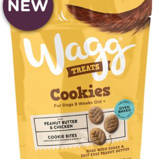 WAGG COOKIES WITH PEANUT BUTTER AND CHICKEN OVEN BAKED DOG TREATS 125G