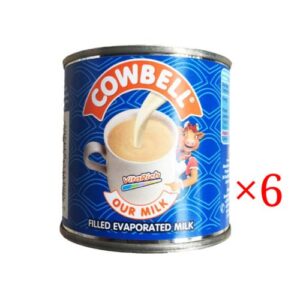 COWBELL Filled Evaporated Liquid Tin Milk 160g X 6