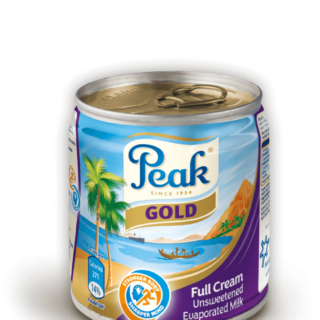 Peak Gold Full Cream Unsweetened Evaporated Milk Tin 160g X 24