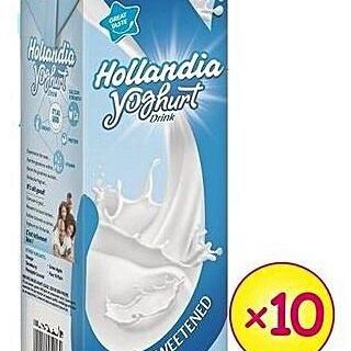 Hollandia Yoghurt Plain Sweetened Drink Carton ( X10) 1LTR