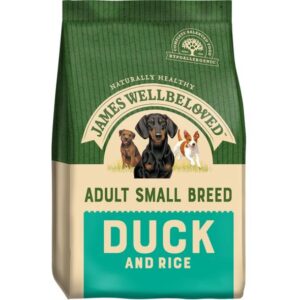 JAMES WELLBELOVED ADULT SMALL BREED DUCK & RICE DRY DOG FOOD 4.5kg