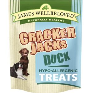 JAMES WELLBELOVED CRACKERJACKS DUCK & RICE PACK OF 6 DOG TREATS 225g