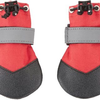 Frisco Anti-Slip Soft-Soled Dog Boots, Red/Black, Size 3