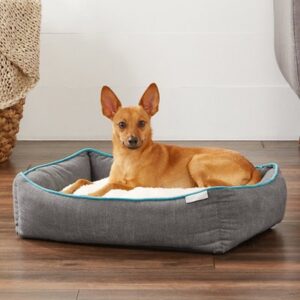 Frisco Sherpa Orthopedic Bolster Cat & Dog Bed, Medium