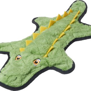 Frisco Flat Plush Squeaking Alligator Dog Toy Large