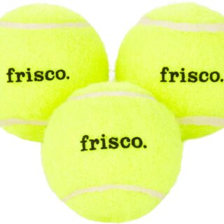 Frisco Fetch Squeaking 3 Count Tennis Ball Dog Toy, Small