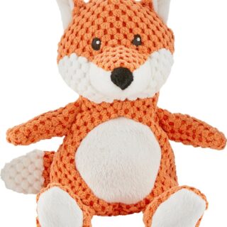 Frisco Textured Plush Squeaking Fox Dog Toy