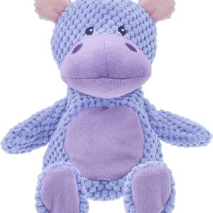 Frisco Textured Plush Squeaking Hippo Dog Toy