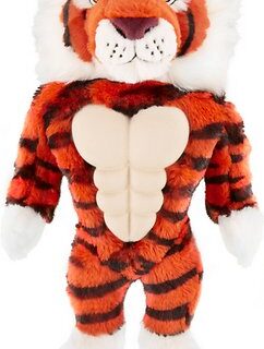 Frisco Muscle Plush Squeaking Tiger Dog Toy