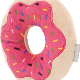 Frisco Strawberry Frosted Donut Dense Foam Squeaky Dog Toy, Large