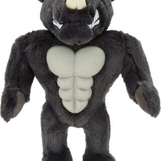 Frisco Muscle Plush Squeaking Rhino Dog Toy