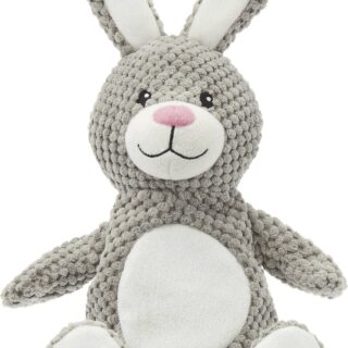 Frisco Textured Plush Squeaking Bunny Dog Toy