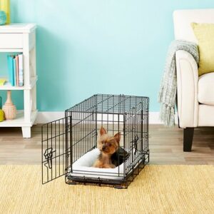 Frisco Fold & Carry Double Door Collapsible Wire Dog Crate, 22 inch, XS