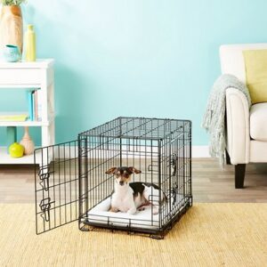 Frisco Fold & Carry Double Door Collapsible Wire Dog Crate, 24 inch, S