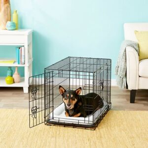 Frisco Fold & Carry Double Door Collapsible Wire Dog Crate, 30 inch, Medium