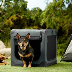 Frisco Indoor & Outdoor 3-Door Collapsible Soft-Sided Dog & Small Pet Crate 26 inch, Small