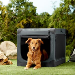 Frisco Indoor & Outdoor 3-Door Collapsible Soft-Sided Dog & Small Pet Crate 30 inch, Medium