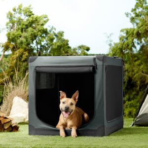 Frisco Indoor & Outdoor 3-Door Collapsible Soft-Sided Dog & Small Pet Crate 42 inch, Large