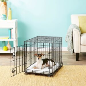 Frisco Heavy Duty Fold & Carry Single Door Collapsible Wire Dog Crate 24 inch, Small