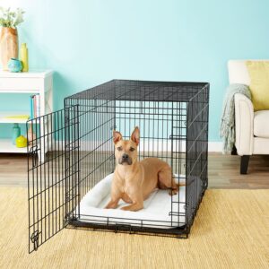 Frisco Heavy Duty Fold & Carry Single Door Collapsible Wire Dog Crate 42 inch, Large