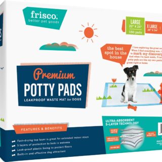 Frisco Dog Unscented 150 Count Training & Potty Pads, 22 x 23-in