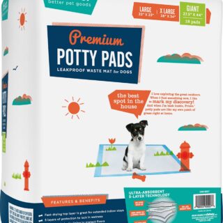 Frisco Unscented 18 Count Giant Dog Training & Potty Pads, 27.5 x 44-in