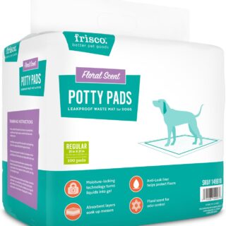 Frisco Floral Scented Dog Training Pads, 21 x 21-in, 100 count