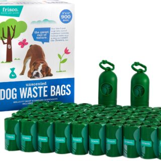 Frisco Refill Unscented Dog Poop Bags + 2 Dispensers, 900 count