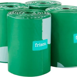 Frisco Refill Dog Poop Bags, Unscented, 30 Bag Roll, 120 Count