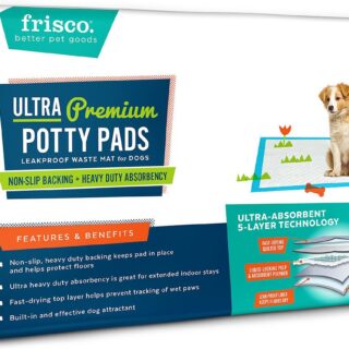 Frisco Non-Skid Ultra Premium Unscented 50 Count Dog Training & Potty Pads, 22 x 23-in