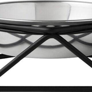 Frisco Elevated Stainless Steel 0.75cup Dog & Cat Bowl with Metal Stand