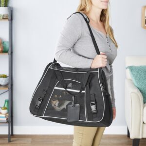 Frisco Basic Medium/Large Dog & Cat Carrier Bag, Black, Gray Trim