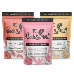 POOCH & MUTT MEATY TASTER PACK OF 3 DOG TREATS 120g