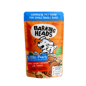 BARKING HEADS LITTLE PAWS - BOWL LICKIN' CHICKEN & TURKEY COMPLETE SMALL BREED ADULT GRAIN-FREE PACK OF 10 WET DOG FOOD 150G