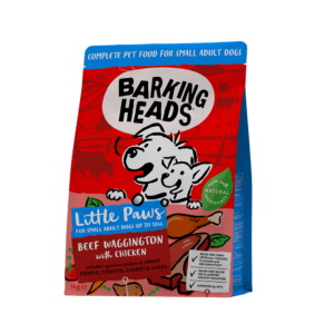 BARKING HEADS LITTLE PAWS - BEEF WAGGINGTON & CHICKEN SMALL ADULT DRY DOG FOOD 1KG