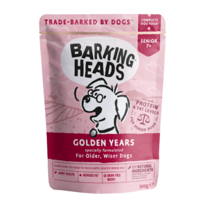 BARKING HEADS GOLDEN YEARS X10 SENIOR PACK OF 30 WET DOG FOOD 300G