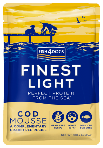 FISH4DOGS FINEST LIGHT COD MOUSSE COMPLEMENTARY GRAIN FREE WET DOG