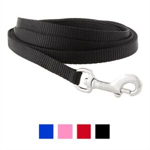 Frisco Solid Nylon Dog Leash, Black, X-Small