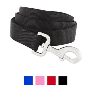 Frisco Solid Nylon Dog Leash, Black, Large: 6-ft