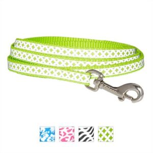 Frisco Patterned Nylon Reflective Dog Leash, Diamond Tile, X-Small: 6-ft long, 3/8-in wide