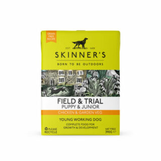 SKINNER'S FIELD & TRIAL PUPPY & JUNIOR CHICKEN & GARDEN VEG WET DOG FOOD 390G