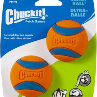 Chuckit! Ultra Rubber Ball Tough Dog Toy, Small, 2 pack