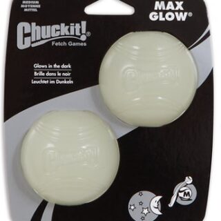 Chuckit! Max Glow Ball Dog Toy, Medium, 2 count