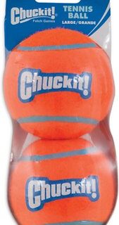 Chuckit! Double Pack Tennis Ball Dog Toy, Large