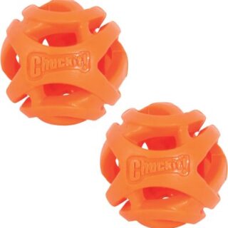 Chuckit! Breathe Right Fetch Ball 2-Pack Dog Toy, Small