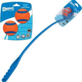 Bundle: Chuckit! Ultra Rubber Ball + Classic Launcher Dog Toy