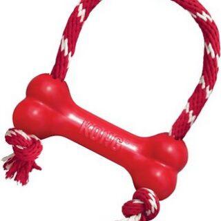 KONG Goodie Bone with Rope Dog Toy, X-Small